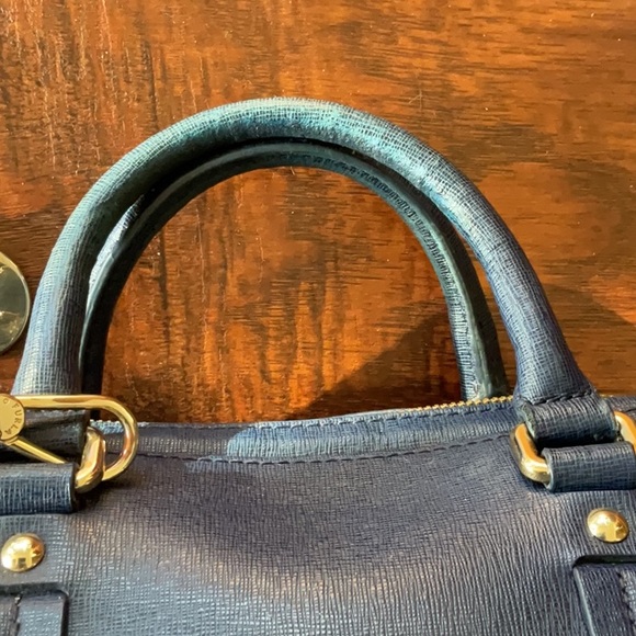 Furla ELENA saffiano Medium Navy 2 way Bag - Picture 6 of 10